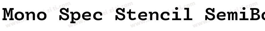 Mono Spec Stencil SemiBold字体转换